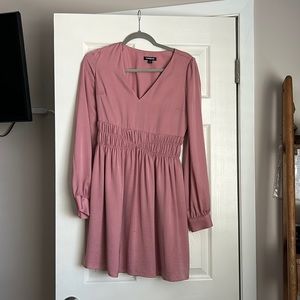 Pink satin dress from Express